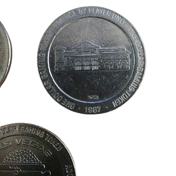 Lot of 3 Vintage 1980s Las Vegas Dollar Game Casino Tokens Collectible - Picture 6 of 9